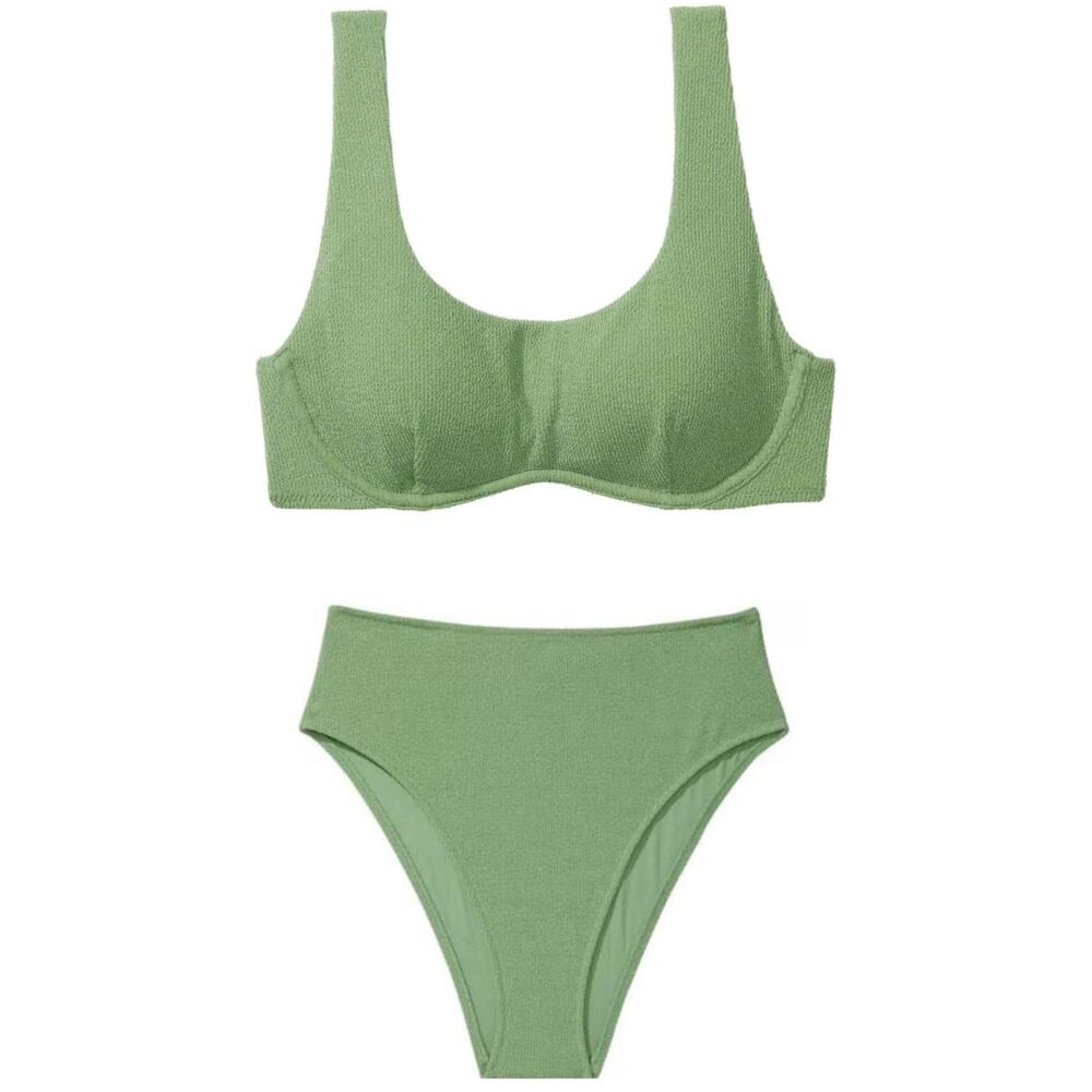 Victoria's Secret PINK The Wave Bikini Top + High-Waist Cheeky Bikini Bottom NEW